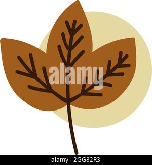 Three autumn leafs, illustration, on a white background. Stock Vector