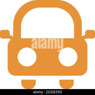 Orange car, illustration, on a white background. Stock Vector
