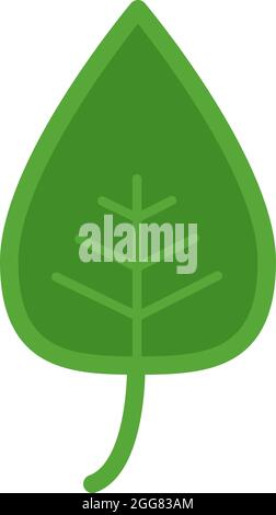 Green tree leaf, illustration, on a white background. Stock Vector
