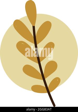 Nine autumn leafs, illustration, on a white background. Stock Vector