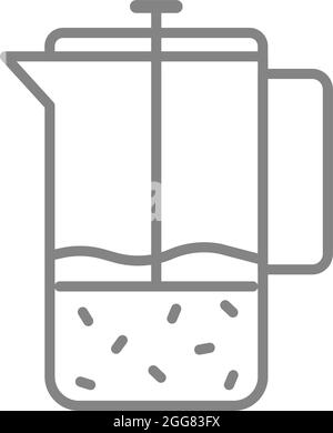 Grey teapot, illustration, on a white background. Stock Vector