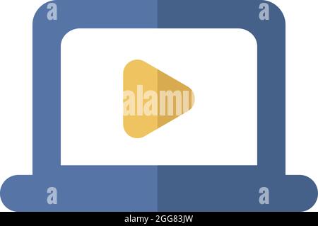 Movie set laptop, illustration, on a white background. Stock Vector
