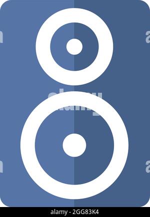 Movie set speakers, illustration, on a white background. Stock Vector