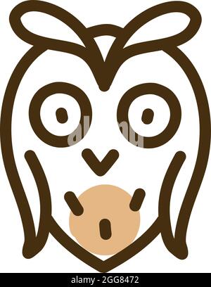 Vector cartoon little owl isolated on white background Stock Vector ...