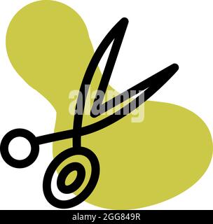 Sewing scissors, illustration, on a white background. Stock Vector
