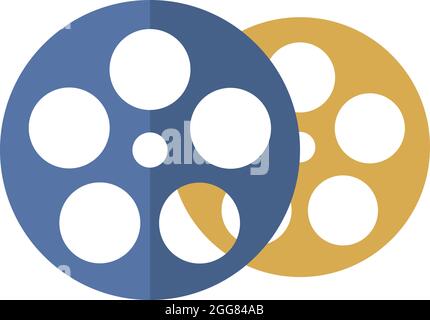 Two film strips, illustration, on a white background. Stock Vector