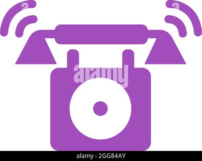 Retro phone ringing, illustration, on a white background. Stock Vector