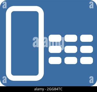 Phone on the base, illustration, on a white background. Stock Vector