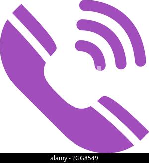 Purple phone, illustration, on a white background. Stock Vector