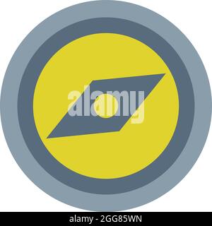 Airplane compass, illustration, on a white background. Stock Vector