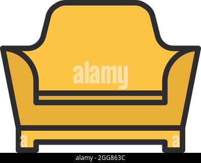 Accent chair, illustration, on a white background. Stock Vector