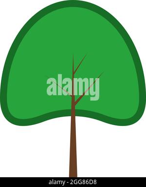 Breadfruit tree, illustration, on a white background. Stock Vector