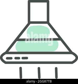 Kitchen hood, illustration, vector on a white background. Stock Vector