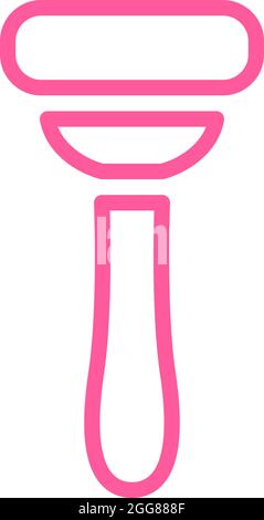 Pink woman razor, illustration, vector on a white background. Stock Vector