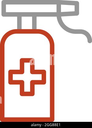 First aid spray, illustration, vector on a white background. Stock Vector