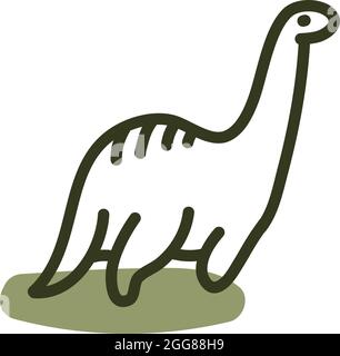 Argentinosaurus, illustration, vector on a white background. Stock Vector