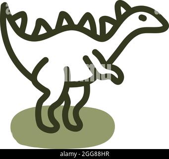 Allosaurus dinosaur on white background illustration Stock Vector Image ...