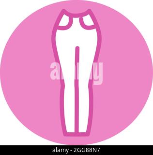 White jeans, illustration, vector on a white background. Stock Vector