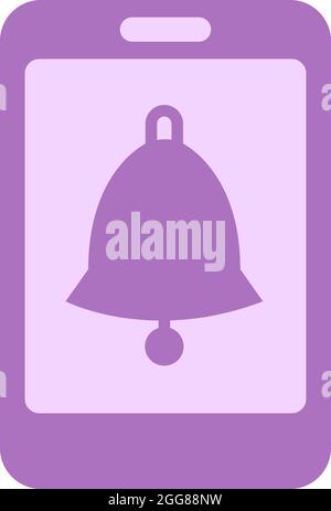 Getting a notification, illustration, vector on a white background. Stock Vector