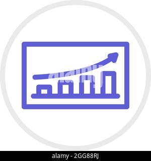 Dark blue graph, illustration, vector on a white background. Stock Vector