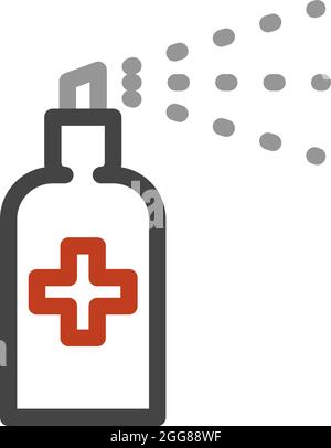 Medical spray, illustration, vector on a white background. Stock Vector