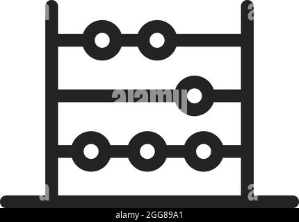 Black abacus, illustration, vector on a white background. Stock Vector