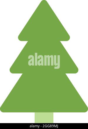 Green tree on white background. Vector illustration Stock Vector Image ...