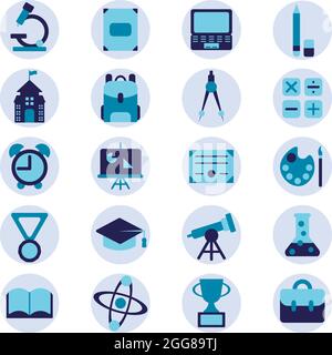 Education is important, illustration, vector on a white background. Stock Vector