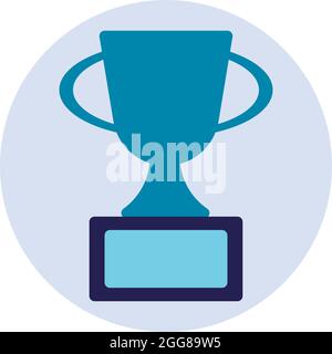 Blue education cup, illustration, vector on a white background. Stock Vector