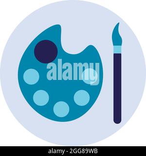 Blue color palette, illustration, vector on a white background. Stock Vector