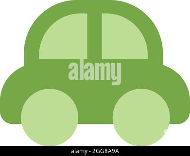 Green car, illustration, vector on a white background. Stock Vector