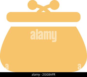Yellow wallet, illustration, vector on a white background. Stock Vector