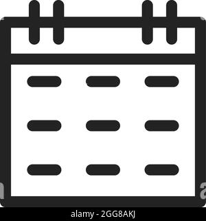 Simple school calender, illustration, vector on a white background. Stock Vector