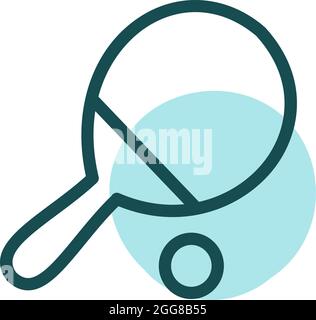 Table tennis, illustration, vector on a white background. Stock Vector