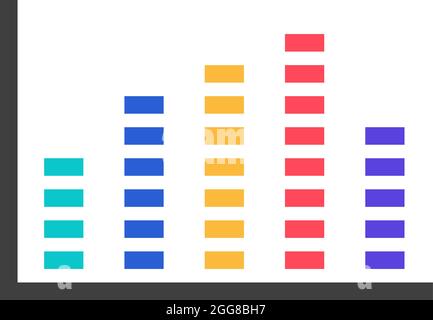 Creative colorful graph, illustration, vector on a white background. Stock Vector