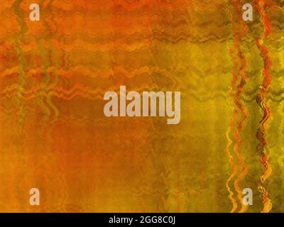 Orange Metallic Wavy Line Background Stock Photo