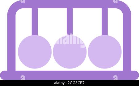 Purple newtons craddle, illustration, vector on a white background. Stock Vector