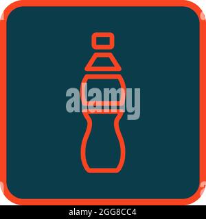 Bottle of soda, illustration, vector on a white background. Stock Vector