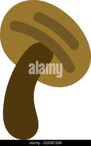 Black trumpet mushroom, illustration, vector on a white background. Stock Vector