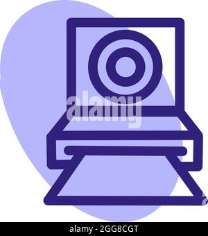 Small pocket camera, illustration, vector on a white background. Stock Vector