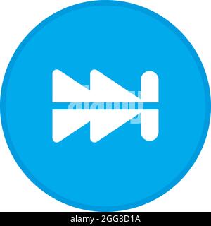Rewind forward fast, illustration, vector on a white background. Stock Vector