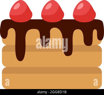 Cake with strawberry, vector illustration design Stock Vector Image ...