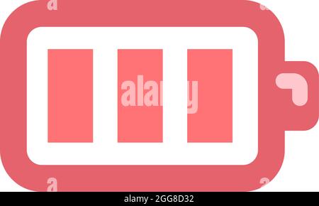 Fully charged battery, illustration, vector on a white background. Stock Vector