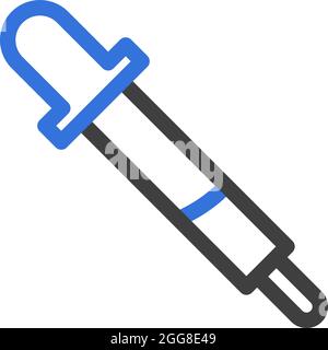 Laboratory pipette, illustration, vector on a white background. Stock Vector