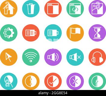 Computer notifications, illustration, vector on a white background. Stock Vector