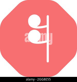 Note pause, illustration, vector on a white background. Stock Vector