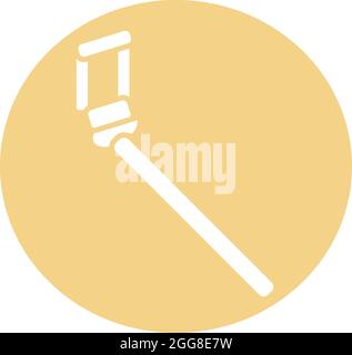 Selfie stick, illustration, vector on a white background. Stock Vector