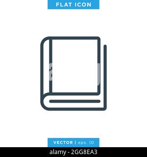 Book icon vector stock illustration design template. Vector eps 10. Stock Vector