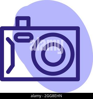 Digital camera, illustration, vector on a white background. Stock Vector