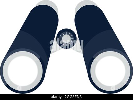 Blue binocular, illustration, vector on a white background Stock Vector